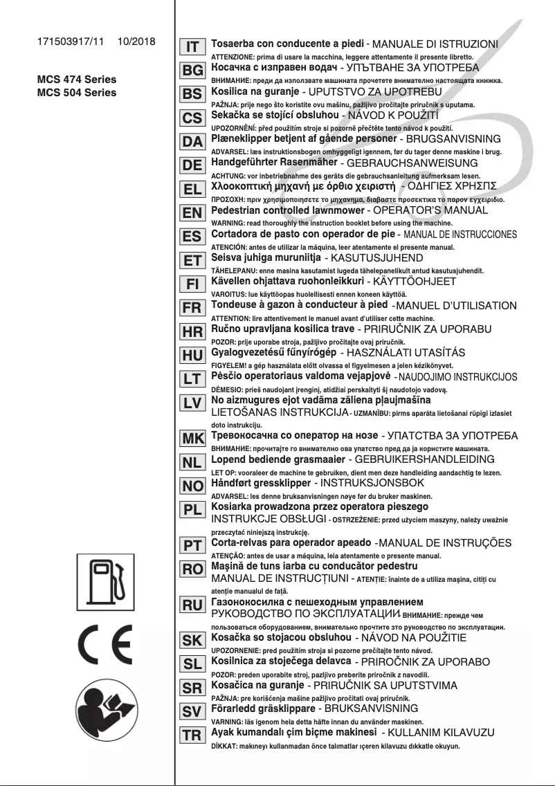 Page 1 de la notice Manuel utilisateur Stiga Multiclip 47 Q