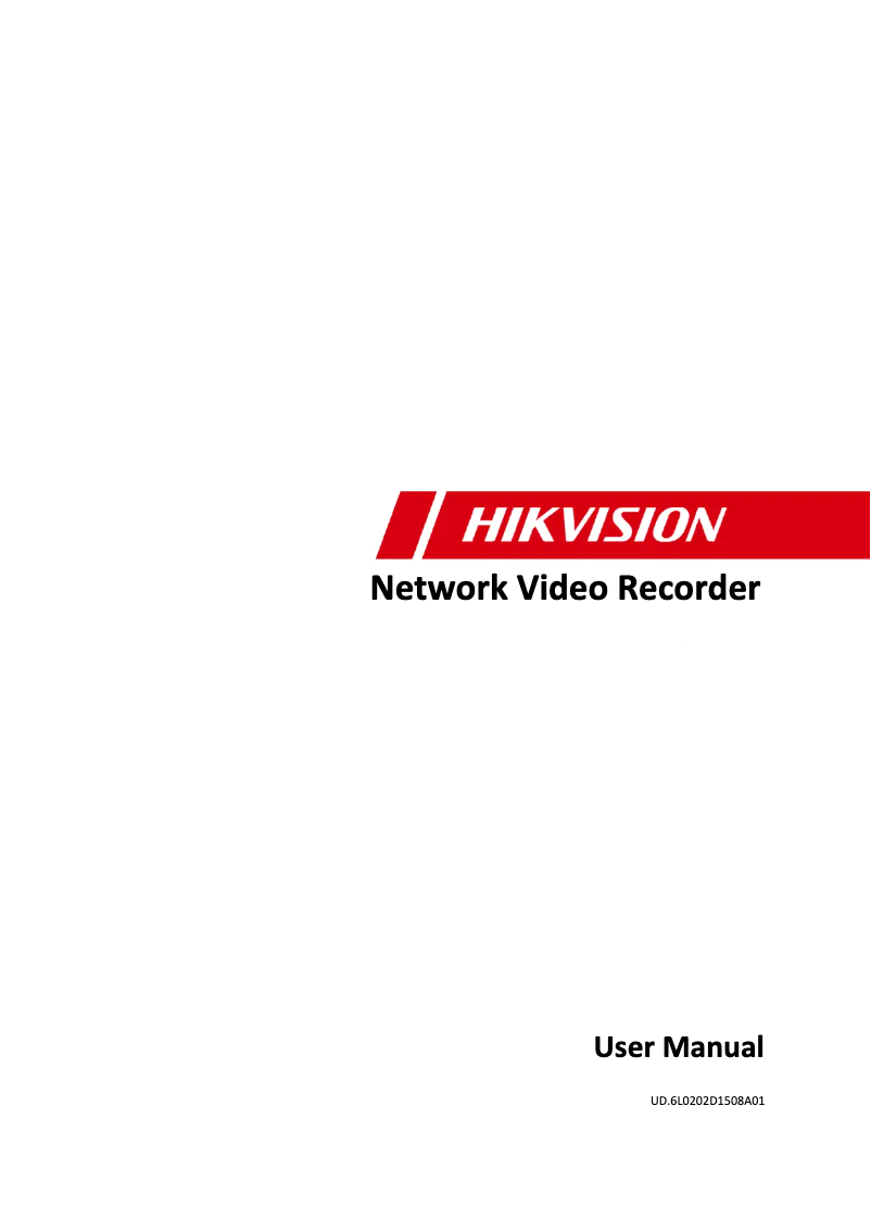 Page n°1 - Manuel utilisateur Hikvision DS-8616NI-ST