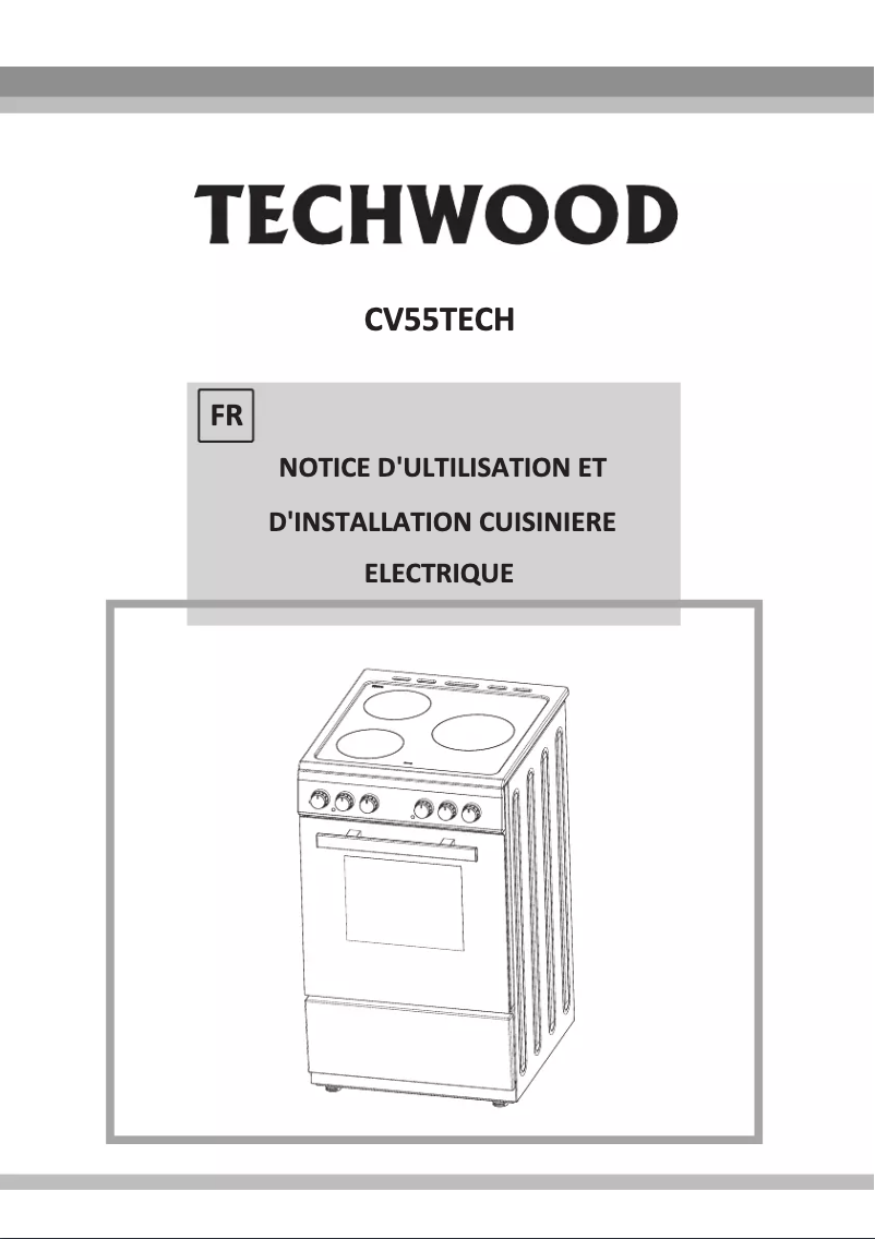 Page n°1 - Manuel utilisateur Techwood CV55TECH