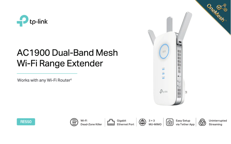 Page 1 de la notice Fiche technique TP-Link RE550