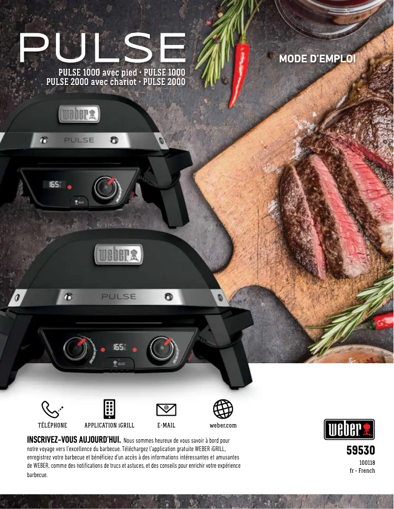 Page n°1 - Manuel utilisateur Weber Pulse 2000