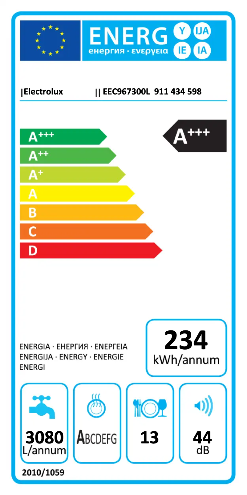 Page n°1 - Manuel utilisateur Electrolux EEC967300L