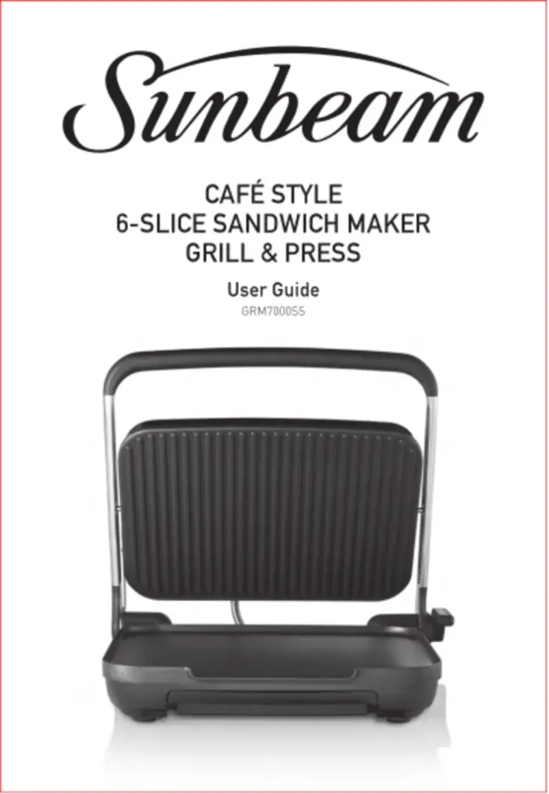 Imagen de la primera página del manual del dispositivo Cafe Style GRM7000SS