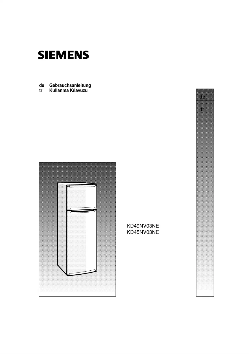 Page n°1 - Manuel utilisateur Siemens KD45NV03NE