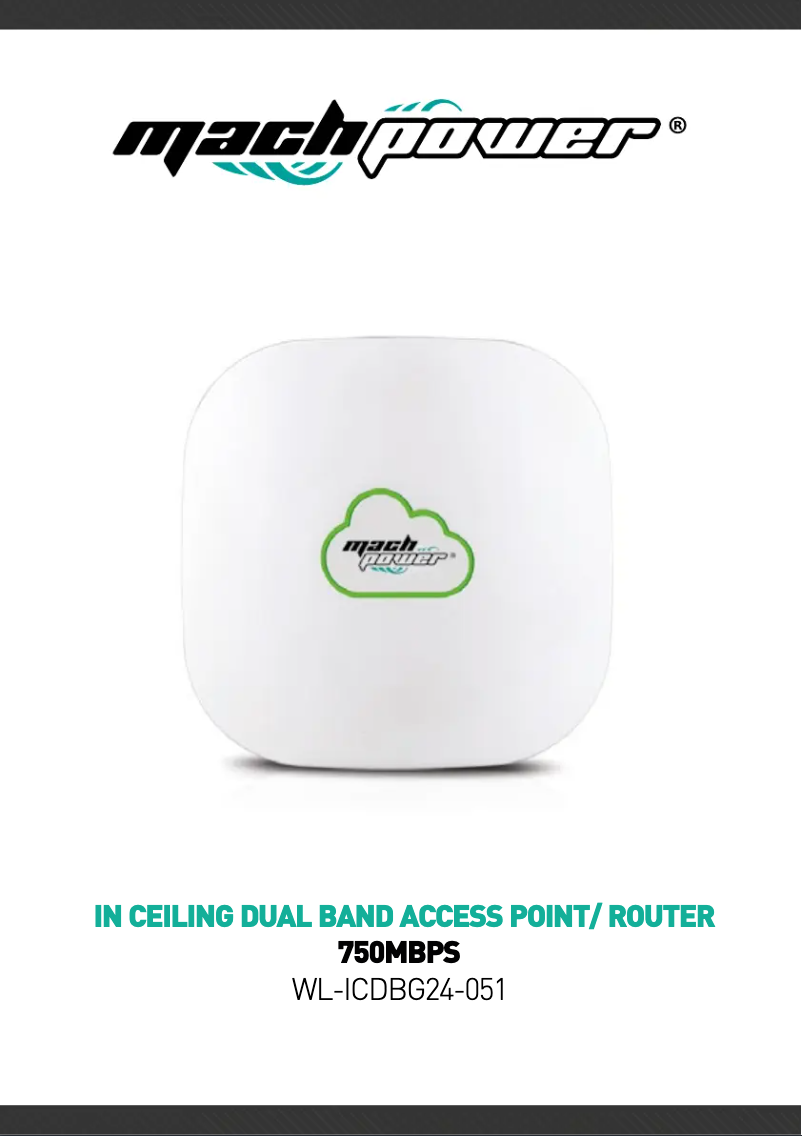 Page 1 de la notice Manuel utilisateur Mach Power WL-ICDBG24-051