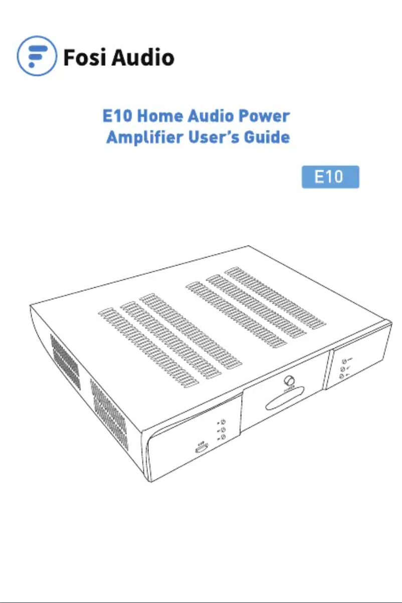 Page n°1 - Manuel utilisateur Fosi Audio E10