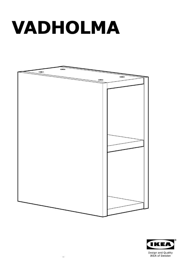 Image de la première page du manuel de l'appareil VADHOLMA (20x37x40)