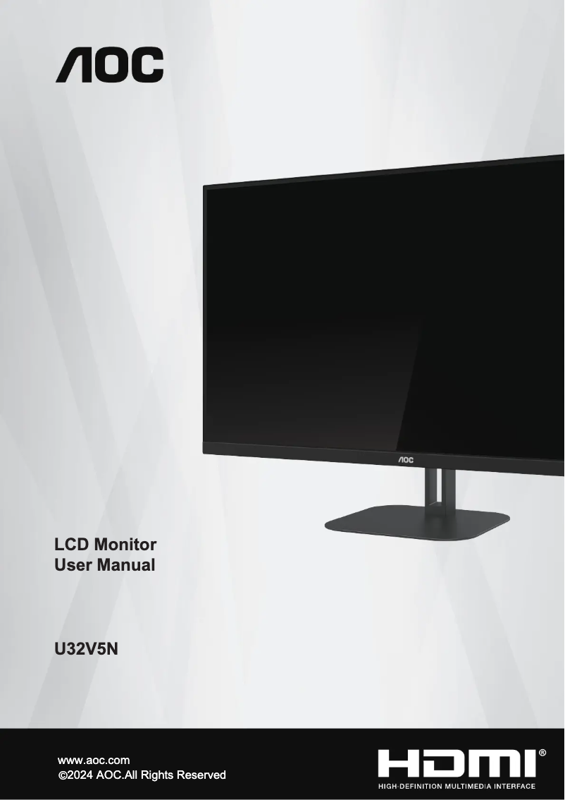 Page n°1 - Manuel utilisateur AOC U32V5N