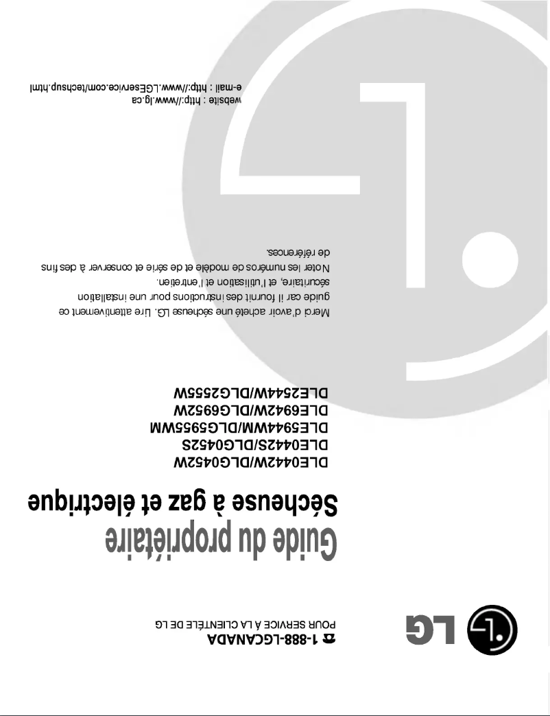 Page n°1 - Manuel utilisateur LG TD-V10093G