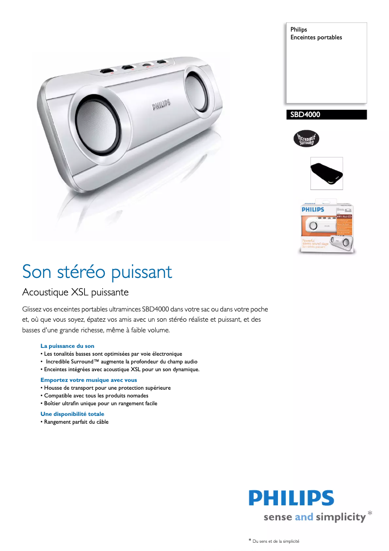 Image de la première page du manuel de l'appareil SBD4000