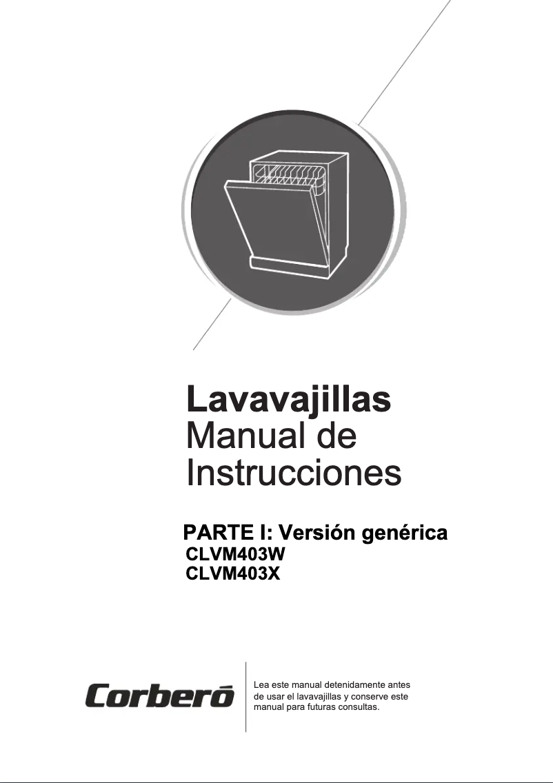 Image de la première page du manuel de l'appareil CLVM403W