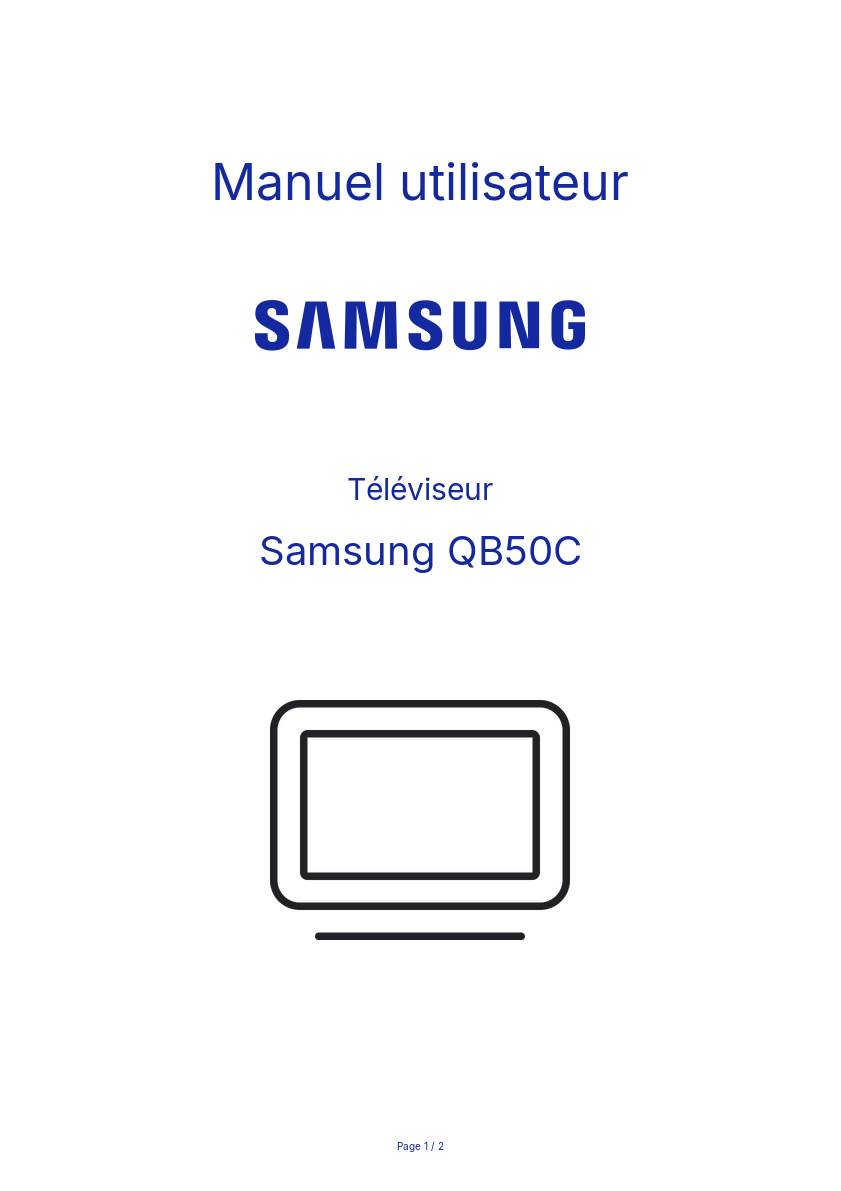Image de la première page du manuel de l'appareil QB50C