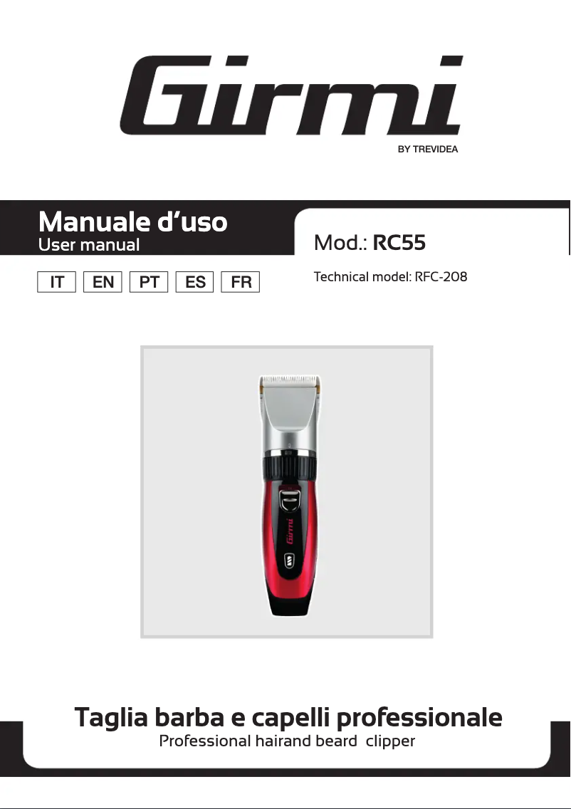 Page n°1 - Manuel utilisateur Girmi RC55