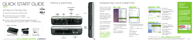 Page 1 de la notice Manuel utilisateur Cradlepoint CBR400