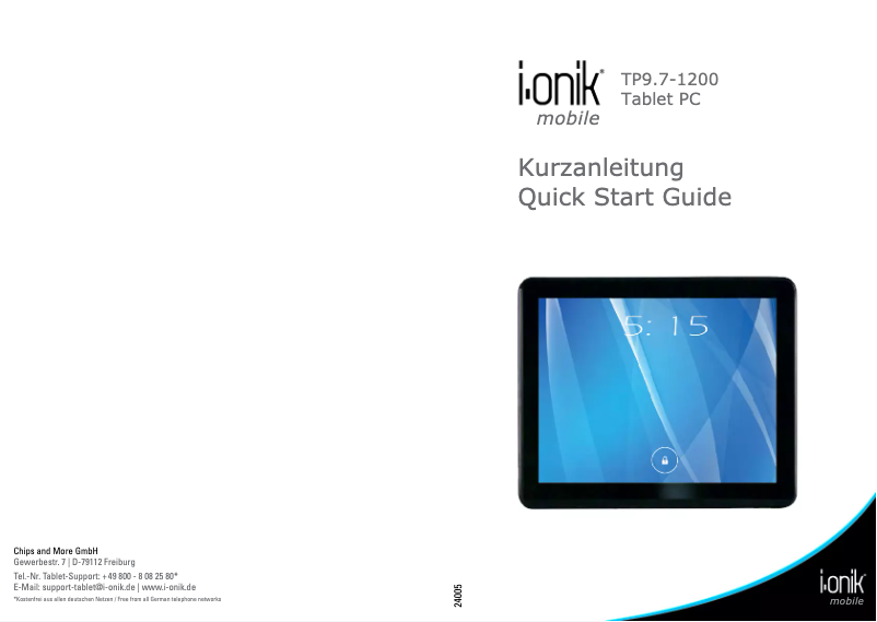 Page n°1 - Manuel utilisateur i-onik TP9.7-1200