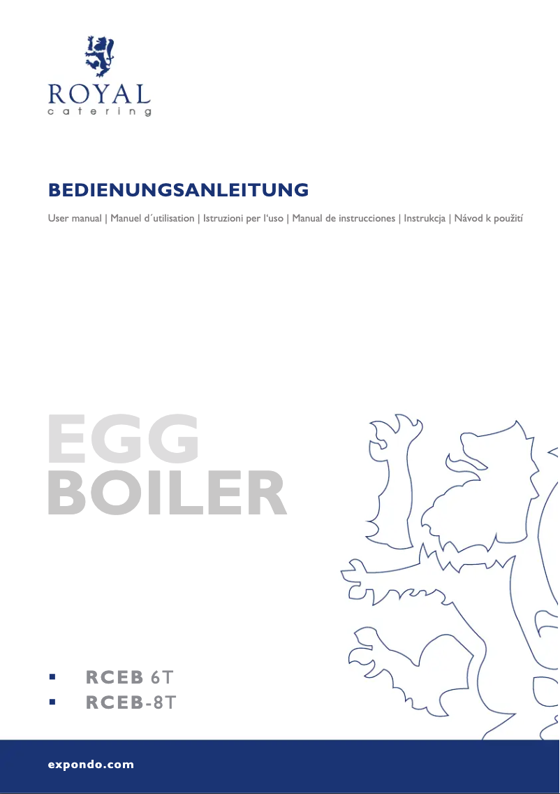 Image de la première page du manuel de l'appareil RCEB-8T