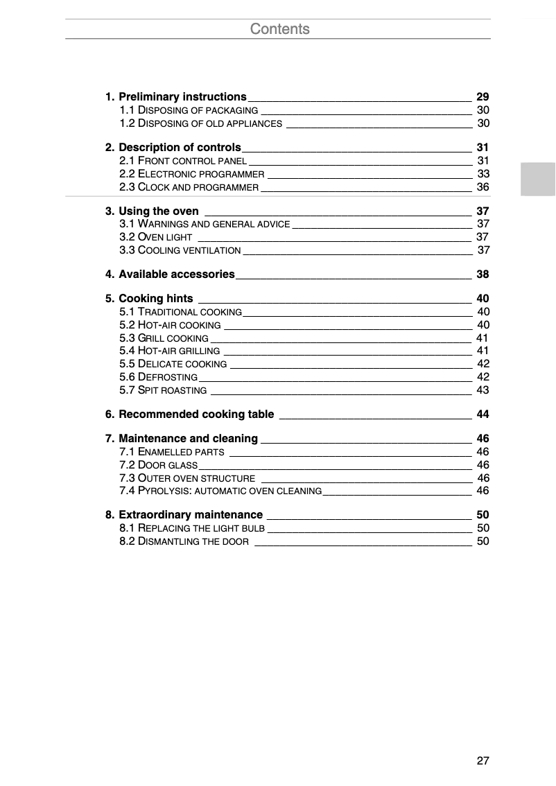 Page 1 de la notice Manuel utilisateur Smeg SE 2010 MFX 5