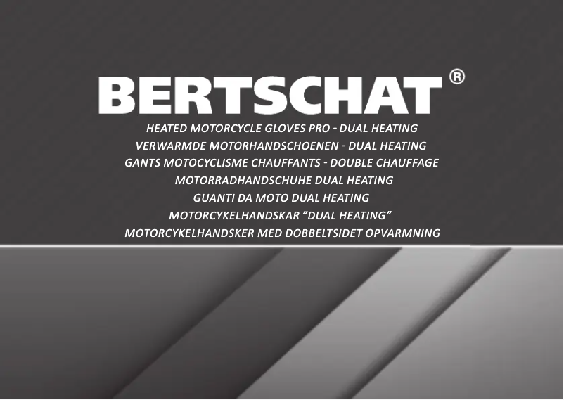 Page 1 de la notice Manuel utilisateur BERTSCHAT Pro