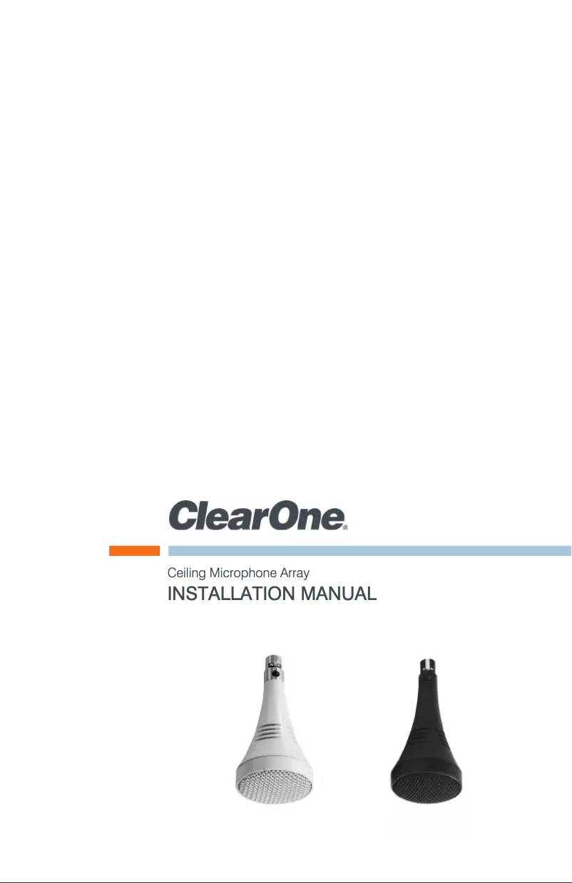 Página 1 del manual Guía de instalación ClearOne Ceiling Microphone Array