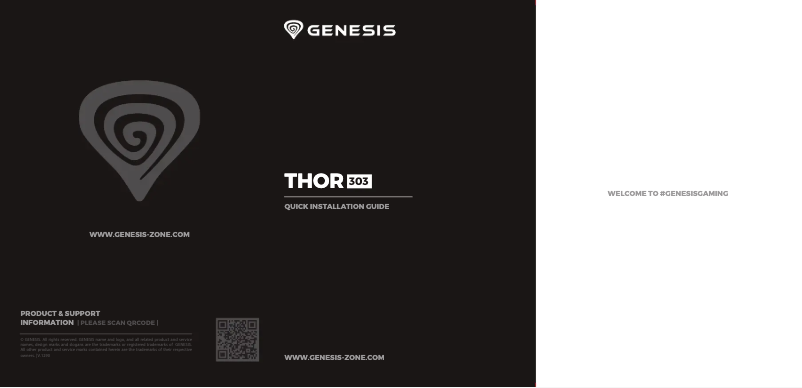 Page 1 de la notice Manuel utilisateur Genesis Thor 303