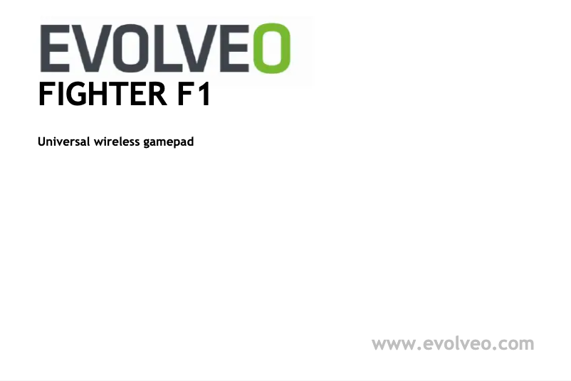 Page n°1 - Manuel utilisateur Evolveo Fighter F1