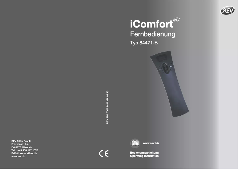Page n°1 - Manuel utilisateur REV iComfort 84471-B
