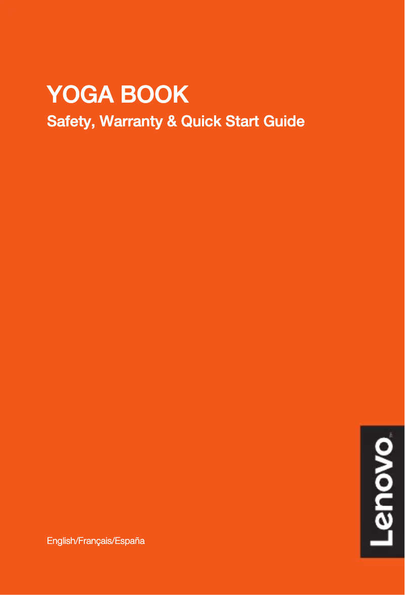 Page n°1 - Manuel utilisateur Lenovo Yoga Book