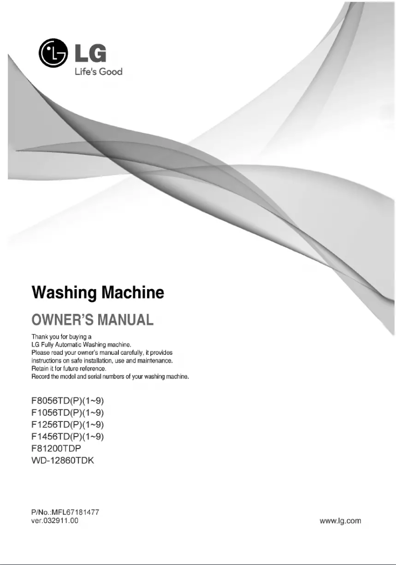 Page n°1 - Manuel utilisateur LG F81200TDP