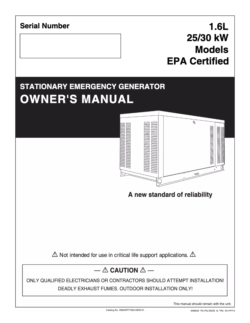 Image de la première page du manuel de l'appareil QT02516JNSN