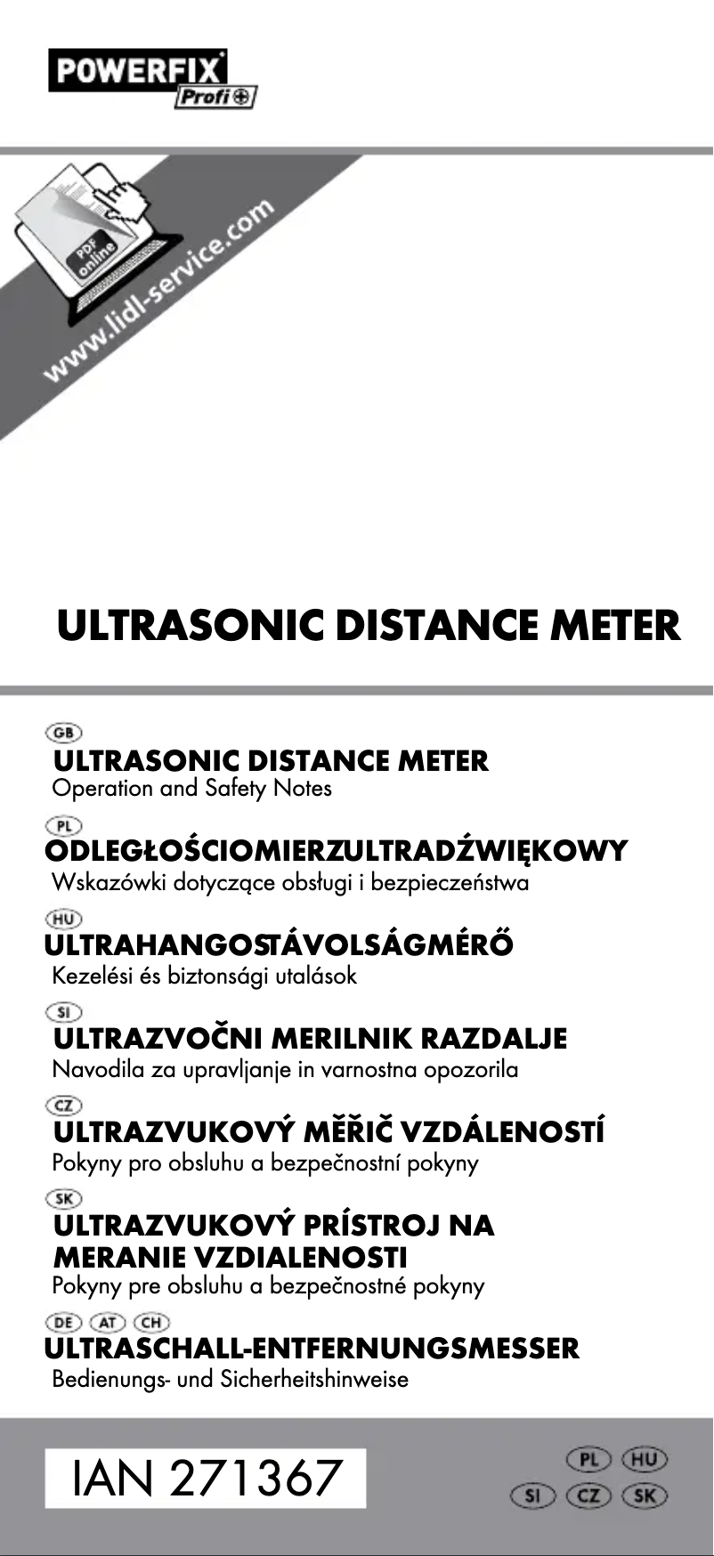 Page 1 de la notice Manuel utilisateur Powerfix HG00384A