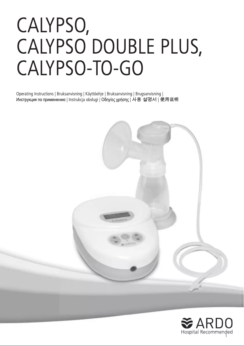 Image de la première page du manuel de l'appareil Calypso-to-go