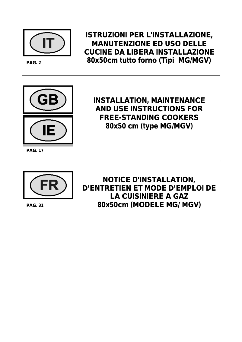 Page n°1 - Manuel utilisateur La Germania AM8 5C 61 D XT