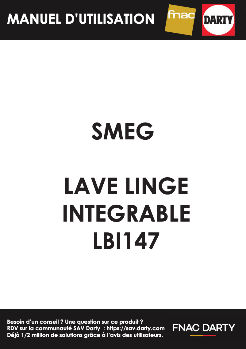 Page n°1 - Manuel utilisateur Smeg LBI147