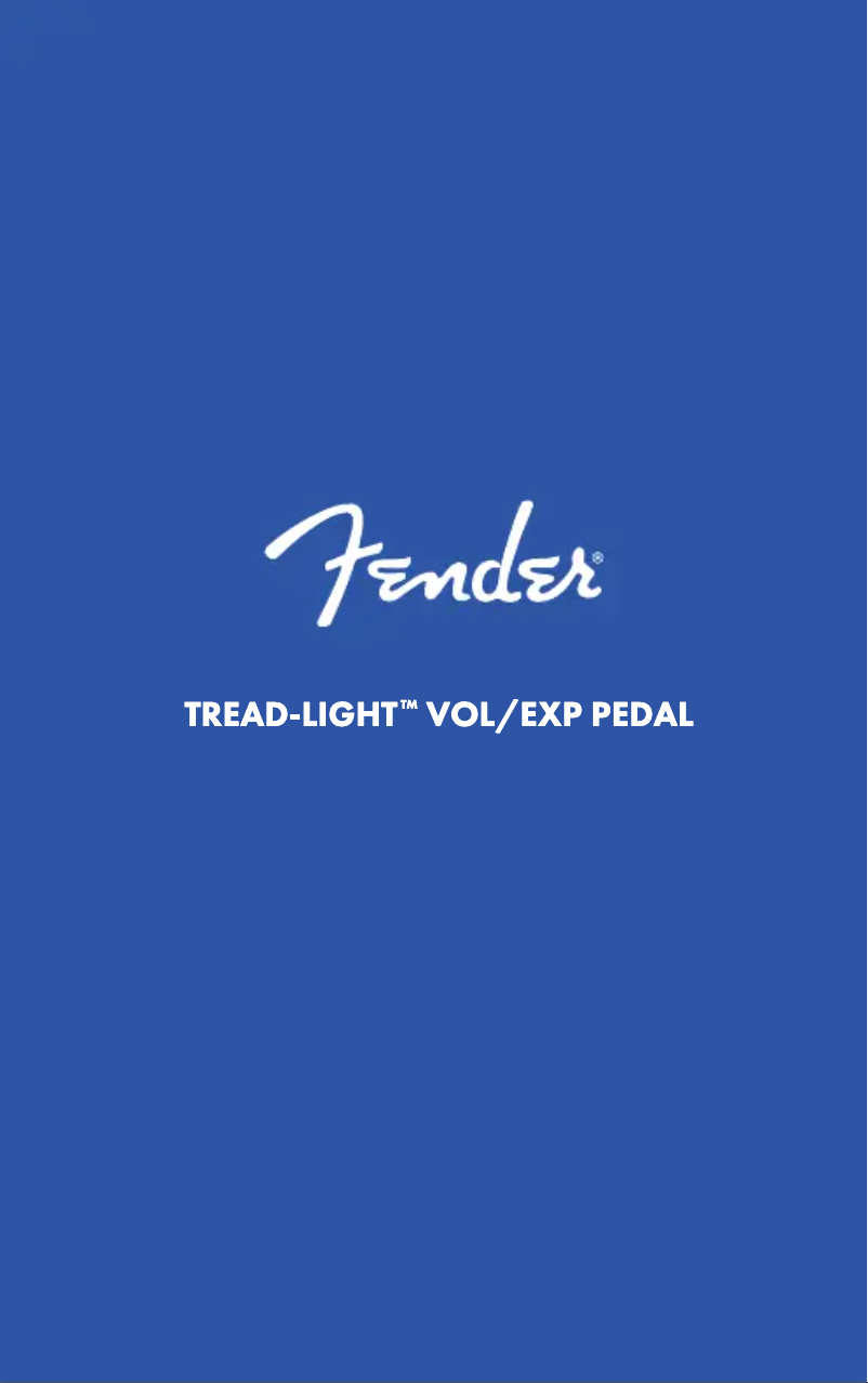 Page 1 de la notice Manuel utilisateur Fender Tread-Light Volume/Expression