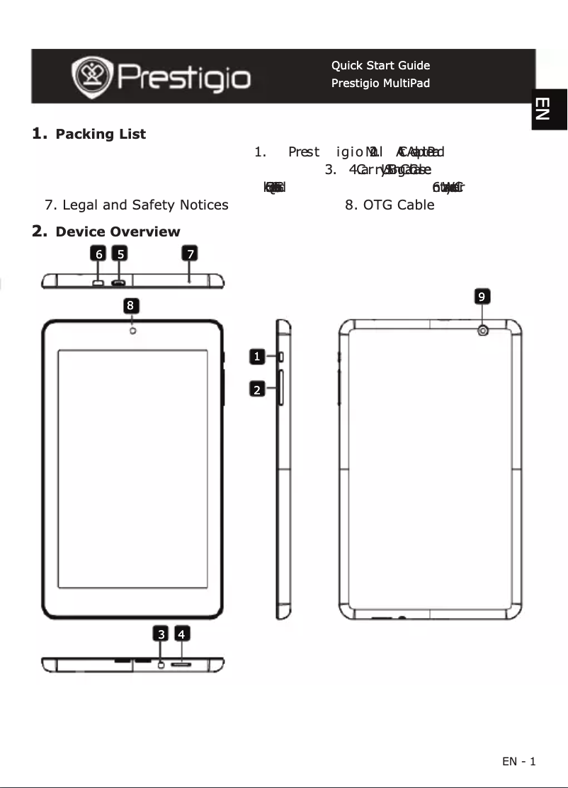 Page n°1 - Manuel utilisateur Prestigio MultiPad 2 Prime DUO 8.0