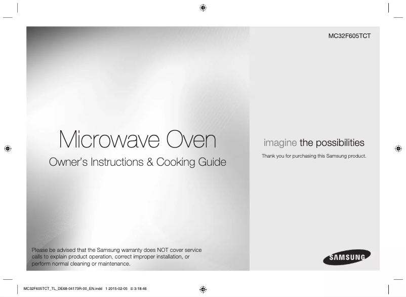 Page 1 de la notice Manuel utilisateur Samsung MC32F605TCT