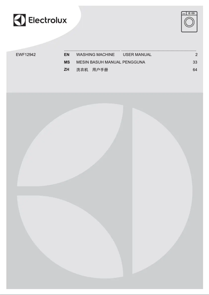Page 1 de la notice Manuel utilisateur Electrolux EWF12942