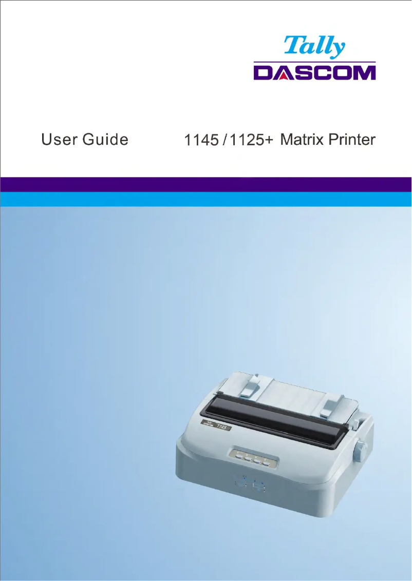 Page 1 de la notice Manuel utilisateur Tally Dascom 1145