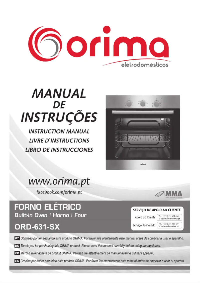 Page 1 de la notice Manuel utilisateur Orima ORD-631-SX
