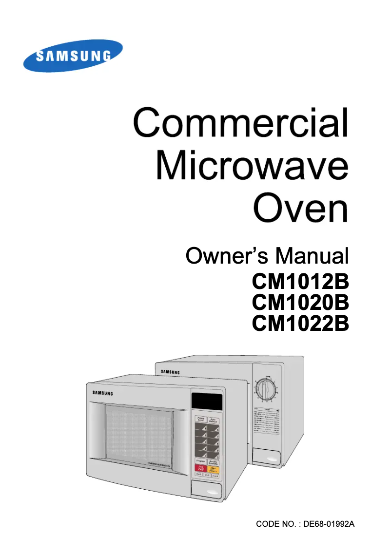 Image de la première page du manuel de l'appareil CM1020B