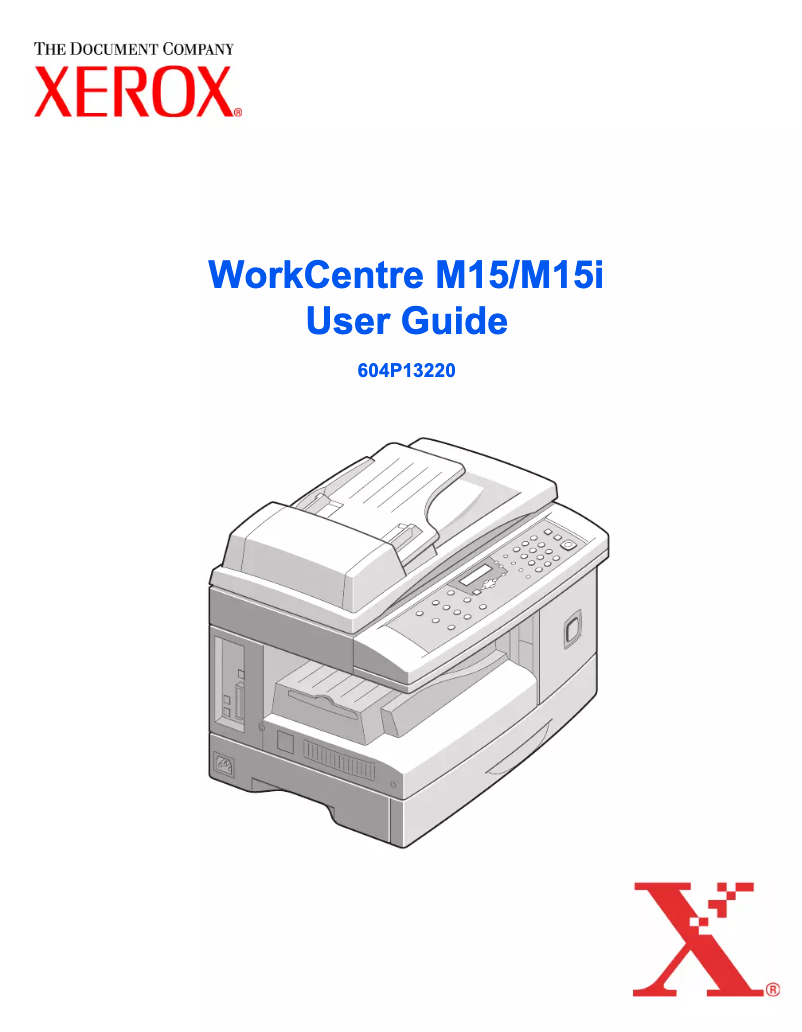 Page n°1 - Manuel utilisateur Xerox WorkCentre M15