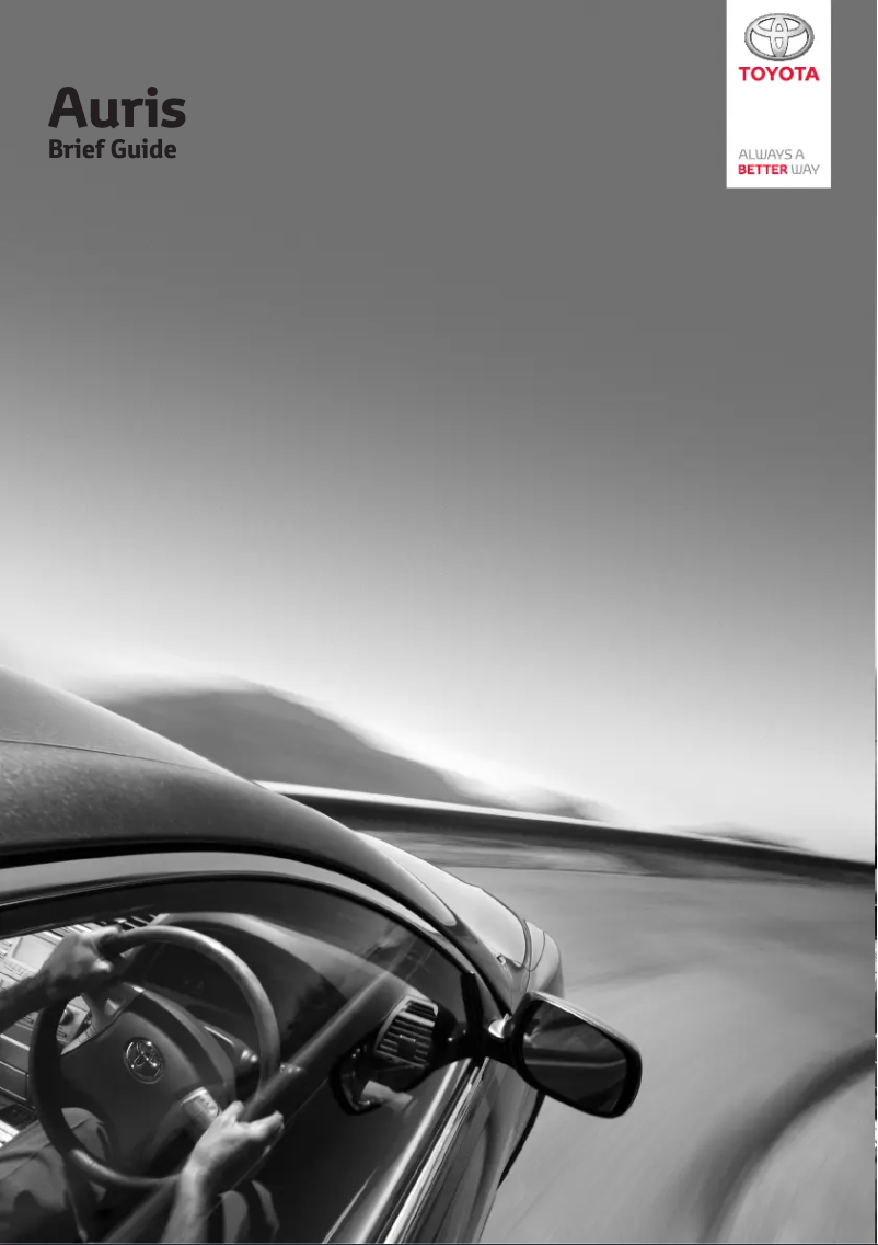 Page 1 de la notice Manuel utilisateur Toyota Auris (2012)