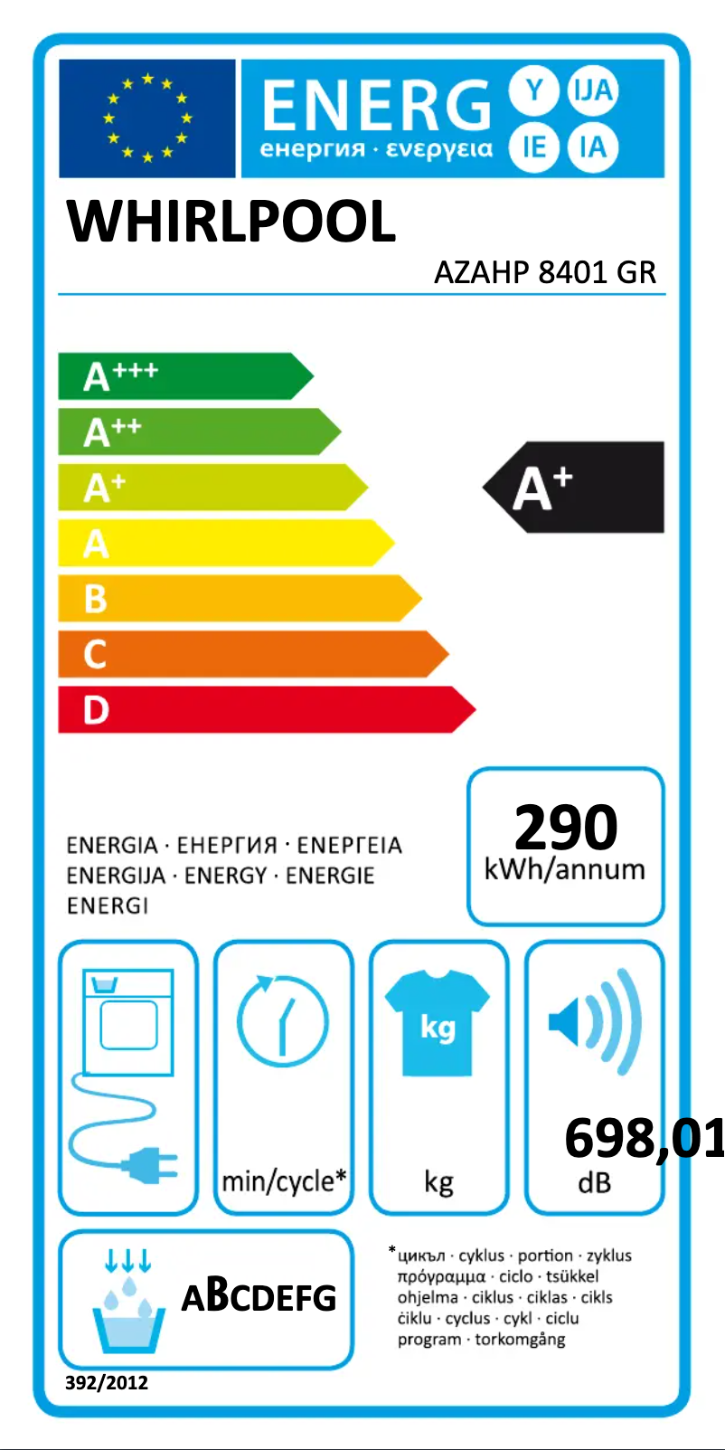 Image de la première page du manuel de l'appareil AZAHP 8401