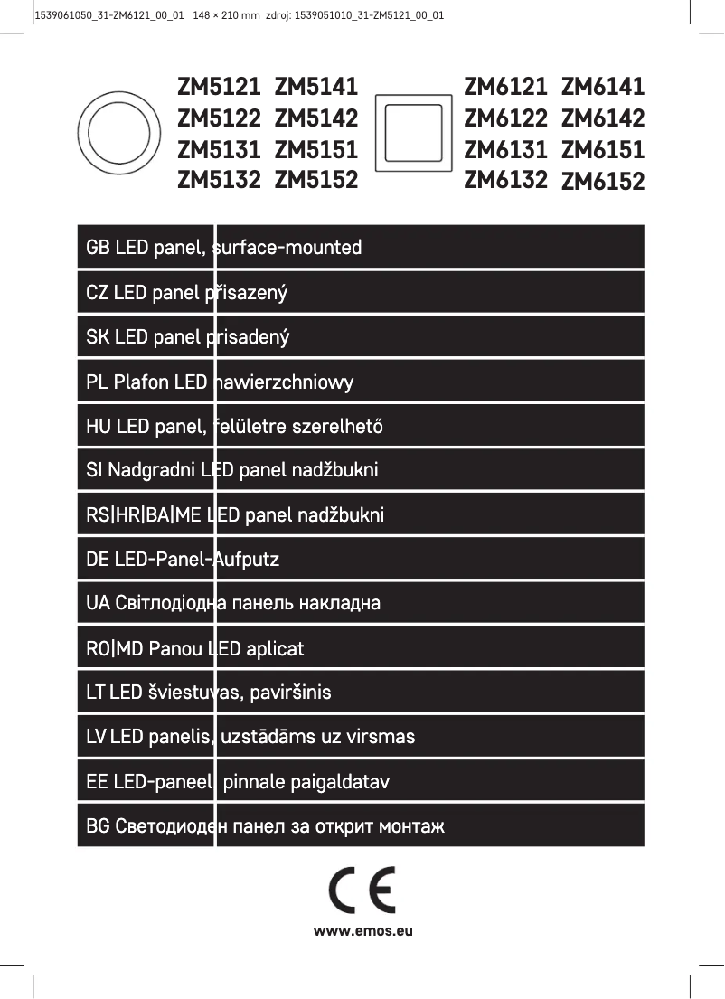 Page 1 de la notice Manuel utilisateur Emos ZM6121