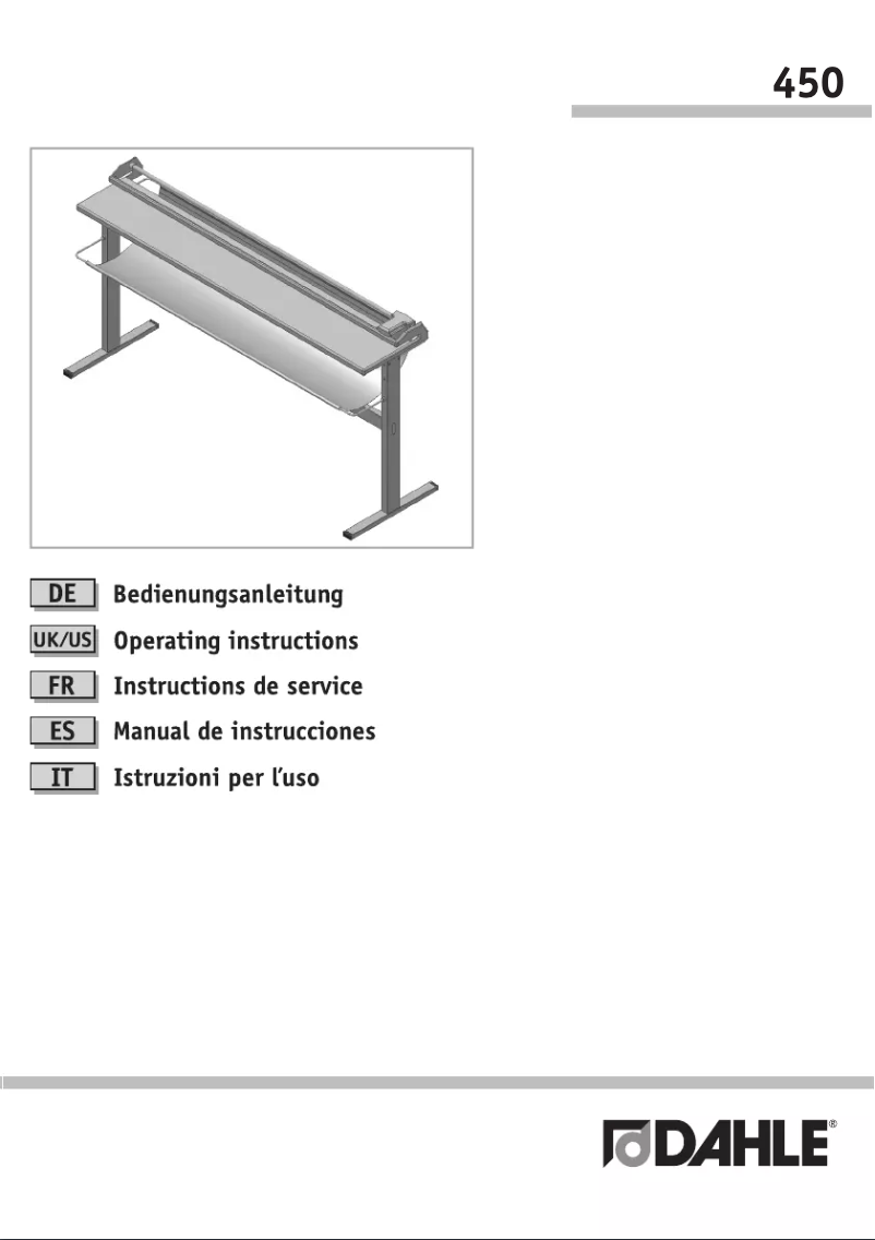 Page 1 de la notice Manuel utilisateur Dahle 450