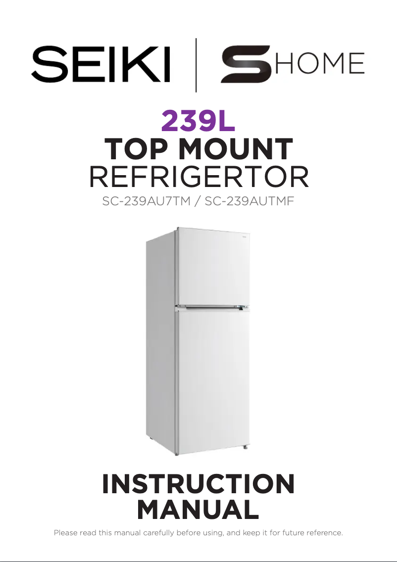 Page n°1 - Manuel utilisateur Seiki SC-239AU7TM