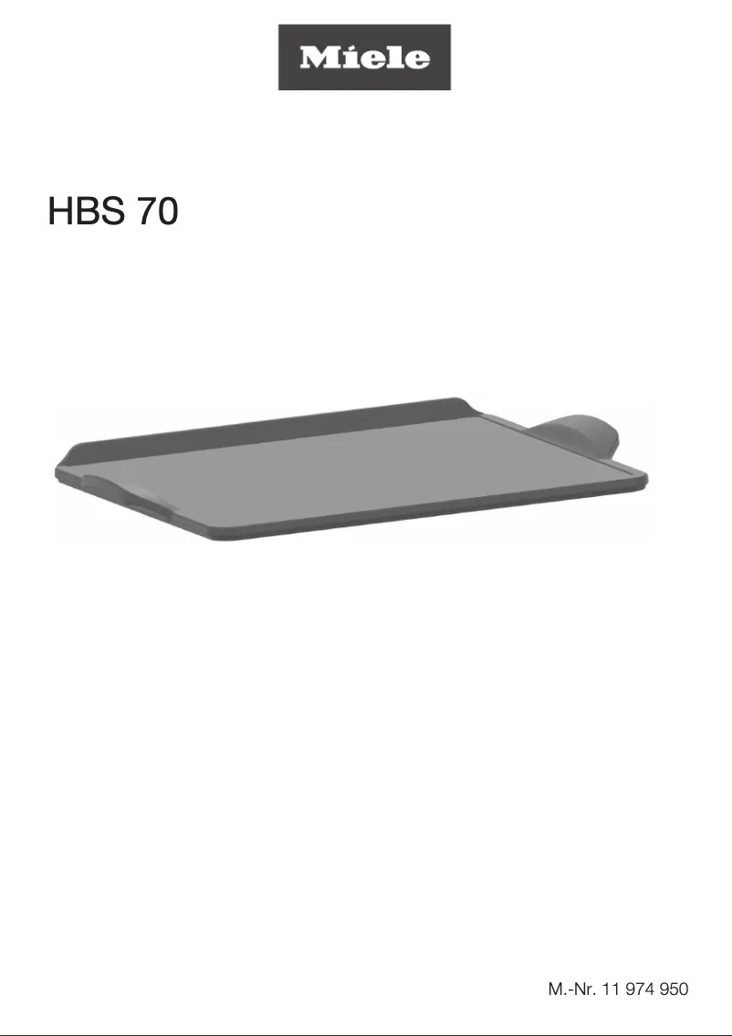Image de la première page du manuel de l'appareil HBS 70