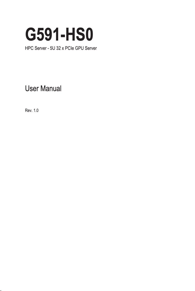 Page 1 de la notice Manuel utilisateur Gigabyte G591-HS0
