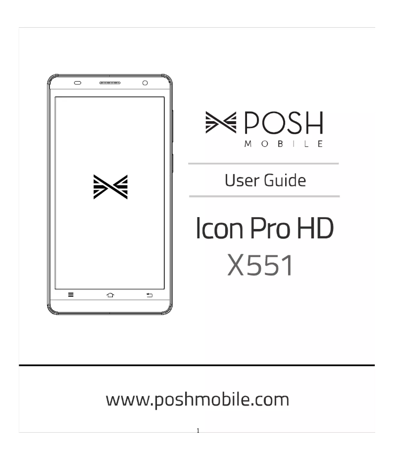 Page n°1 - Manuel utilisateur Posh Mobile Icon Pro HD X551