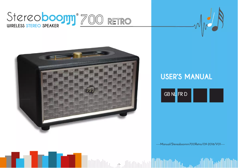 Page 1 de la notice Manuel utilisateur Stereoboomm 700-Retro